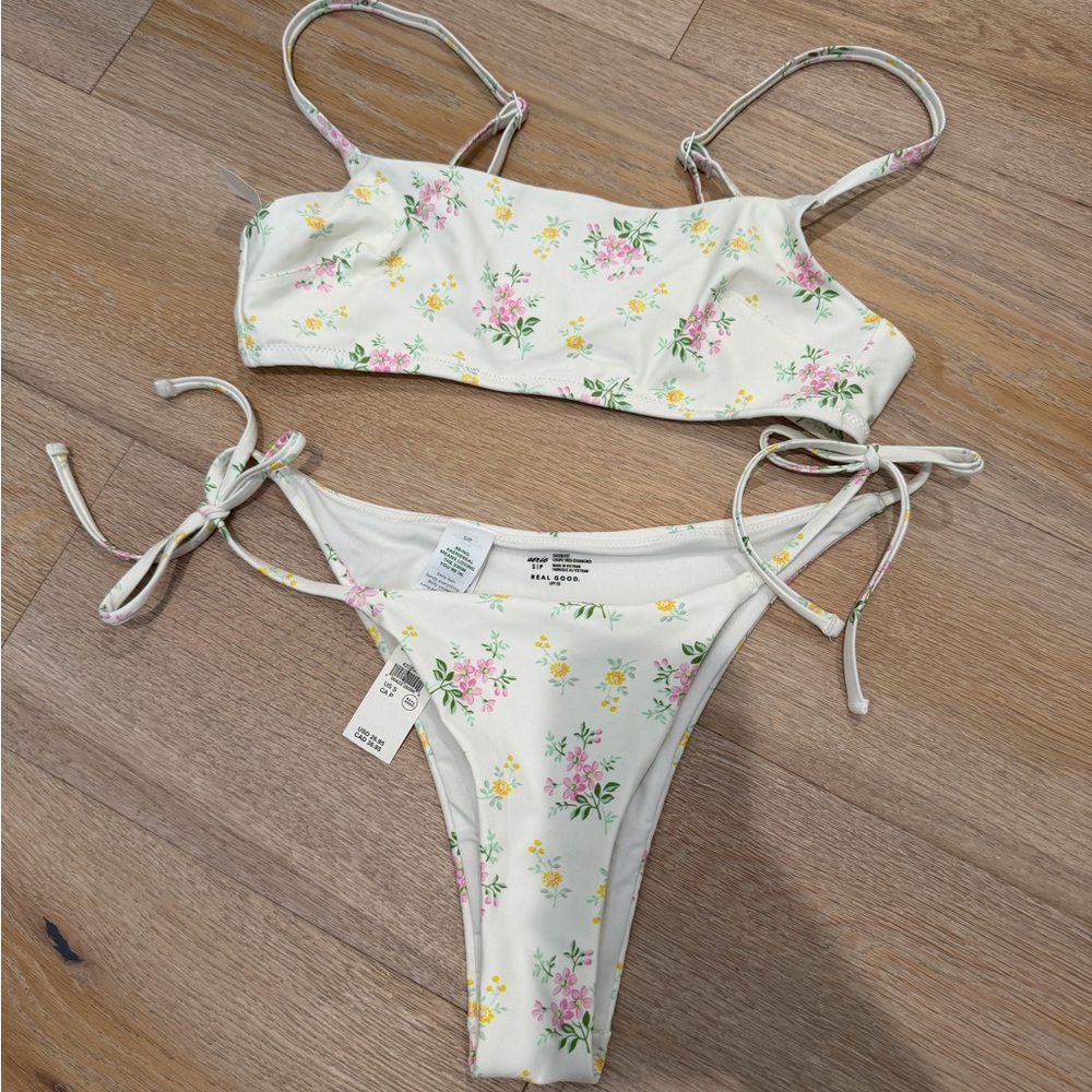 NWT Aerie Floral Bikini Set S